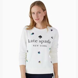 Kate Spade Pansy Toss Logo Sweatshirt